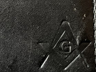 Masonic Master Mason Square Compass Black Bifold Leather Wallet New 