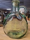 Vintage Old Fitzgerald Bourbon Brand Old Ironsides Decanter Green Glass