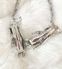 Vintage Silver Tone Figural Hand Sweater Clips