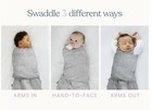 Halo Sleepsack Swaddle For Newborns 3 Way Adjustable Safe Sleep Heather Grey