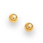 10k Yellow Gold Polished Finish 4mm Ball Stud Earrings With Push Back Clasp