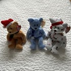 Ty Beanie Baby Bears 1998 1999 2003 Holiday Teddy 8 5  With Tags Toy