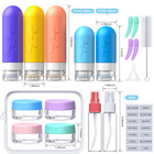 19pack Travel Bottles For Toiletries  Tsa Approved Silicone Size Containers For