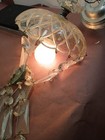 Vintage Crystal Swag Lamp Hanging Pendant Light Hollywood Regency  Prisms  Parts