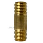 2 Pc 1 4  Male Npt X 1 5  Long Pipe Nipple 1 2  Extension Threaded Fitting Brass