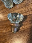 Antique Glass Door Knob - 12 Point Crystal Glass And Brass  Several Available