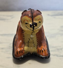 Vintage 1950s 60s Litho Tin Bear Friction Toy Miniature Mechanical Nonworking