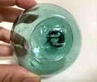 Rare Japanese Antique Glass Fishing Float     Unknown Mark     Hand-blown     3  Dia