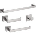 Bathroom Hardware Set Towel Rack Bar Hooks Toilet Paper Holder Stainless Steel