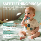 Baby Teething Rings 3 Pack  Silicone Teether Toys For Babies 0-6   6-12 Months