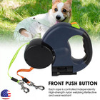 Dual Retractable Pet Leash Lead-360 Swivel Reflective Double Dog Walking Leashes