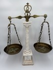 Antique Brass   Marble Balance Scale     Decorative   Justice Style