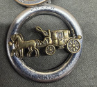 Coach Horse And Carriage Pendant Bag Charm  the Key Ring Is Slightly Tarnished 