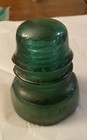 Vintage Hemingray No 40 Dark Green Emerald Glass Insulator