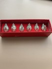Vintage Set Of 6 Silver Tone Duck Place Card Holders Table Decor Boxed
