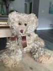 Russ Berrie  radcliffe  Teddy Bear 10    Stuffed Plush Brown Polka Dot Bow Ribbon