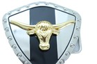 Men Silver Metal Cowboy Western Belt Buckle Texas Lone Horn Cow Gold Bull Casual