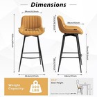 Set Of 6 Bar Stools Swivel Adjustable Pub Bar Chairs Modern Pu Leather Brown