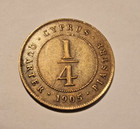 Cyprus 1 4 Piastre 1905