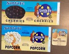 Lot3 Sante Fe Labels Fruit Pineapple Popcorn Cherries Vtg Ephemera Scrapbooking