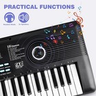 61 Key Keyboard Piano portable Electronic Digital Piano built In Dual Black 