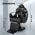 All Purpose Black Reclining Hydraulic Barber Chair Beauty Spa Salon Hair Styling
