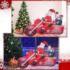 6 9ft Christmas Inflatable Santa Claus Riding Motorcycle Christmas Yard Decor