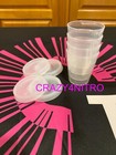 Tupperware Midget Set Of 4 New 2 Ounce Clear Container New Bpa Free Ship