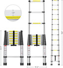 Telescoping Ladder 12 5ft  Telescopic Extension Ladder  Aluminum Alloy Folding L