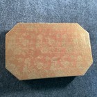 Vintage Vanity Dresser Set Hand Mirror Hair Brush Comb   Powder Jar Gold Floral