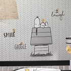 Classic Snoopy With Woodstock   Dog House Black gray Wall Decals