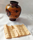 Antique Meiji Period Japanese Cloisonne Enamel Miniature Vase Rare Shape   Color