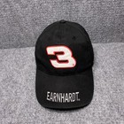 Dale Earnhardt Hat Cap Strap Back Boys Black Nascar Racing Number 3 Intimidator