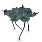 Aluminum Bird Quartet On Leaves Birdfeeder birdbath Garden Decor