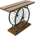 Entry Table Rustic Farmhouse Console Sofa Retro Vintage Bicycle Wheel Style New