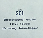 Showgard Mounts Size 201 Black Background Unopened Pack 5 Strips 8e