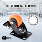 Caster Wheels Swivel Plate Casters 4 Pack 2  Heavy Duty With Locking Brake