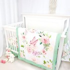 4-piece Crib Bedding Set  Baby Girl Crib Bedding Set Butterflies Floral Nurse   