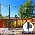 6 Pack 5 Ft String Light Poles  String Light Poles For Outside With 6 Pack 5ft