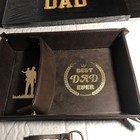 World s Best Dad Ever Leather Valet Tray Brown
