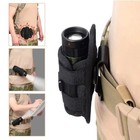 Tactical Flashlight Holster Duty Belt Pouch Rotatable Clip 360 Degree Holder Us