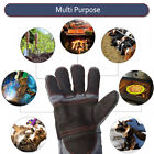 16in Leather Gloves Animal Handling Dog Cat Scratch Snake Bite Proof Long Mitts