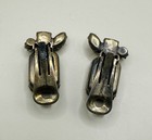Vintage Brown Yellow Rhinestone Crystal Shoe Clips