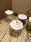 6 Foodsaver Snail Vacuum Container Storage Canisters W  Lids   Hose
