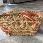 Vintage M  ori Handled Basket New Zealand