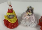 Vtg Mice Figurines Russ Berrie Real Fur Clown Miss Mouse Lot Of 4 Oddity