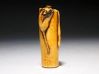Cute Mouse On The Candle Antler        Netsuke Edo Original Netsuke Inro Antique