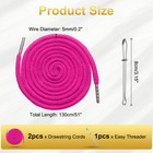 2pcs Drawstring Cords 51  Replacement Drawstring With Threader  Rose Red