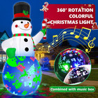 7ft Christmas Inflatable Snowman Built In Music Box Rotate Led Lights Yard Decor