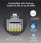 100-pack Rj45 Cat6 Pass Through Connector Shielded